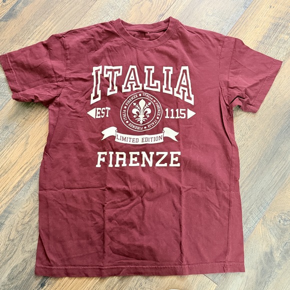 Other Tops - Medium Italia Firenze graphic tee est 1115 medium maroon burgundy red